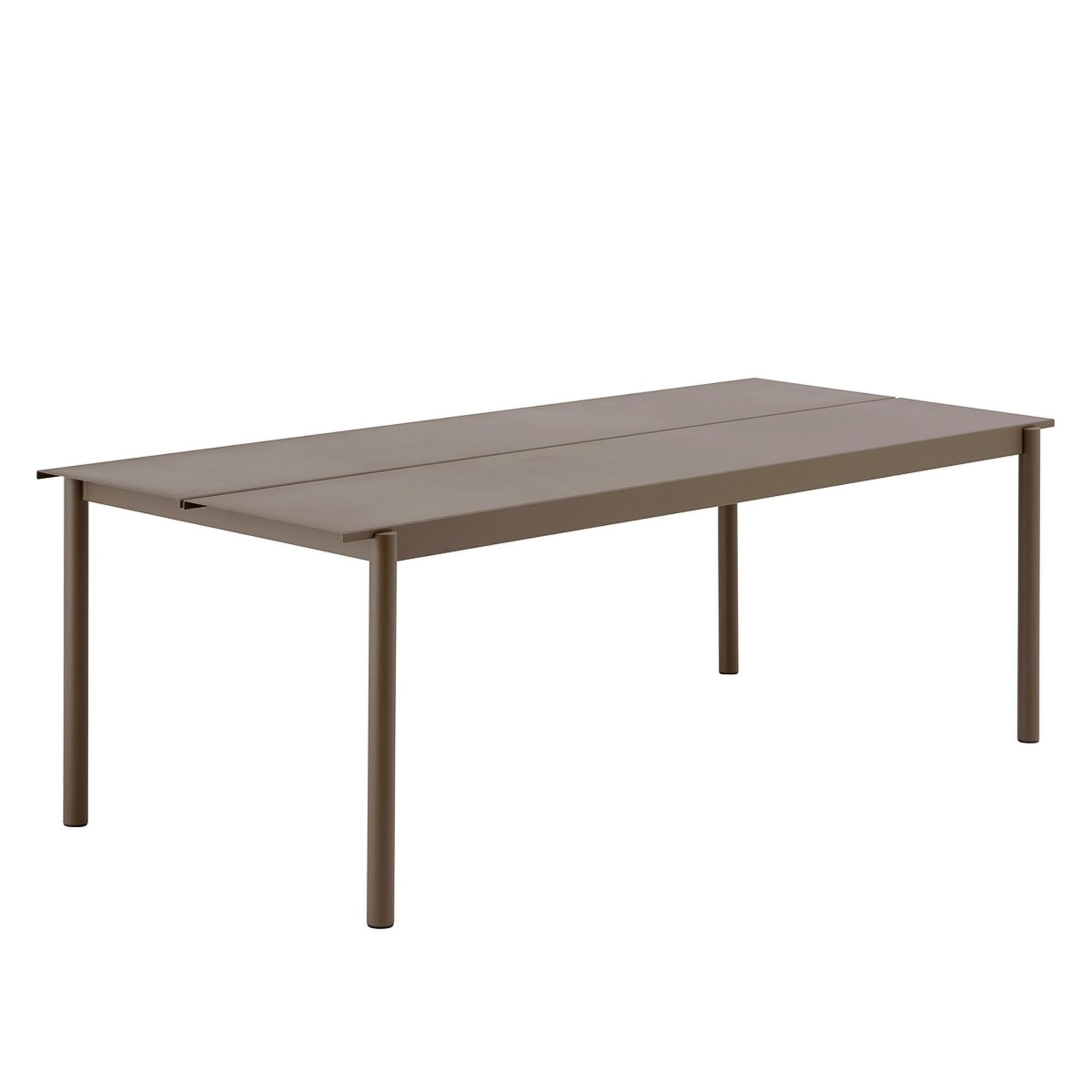 Linear Steel Bord 220 x 90 cm Taupe