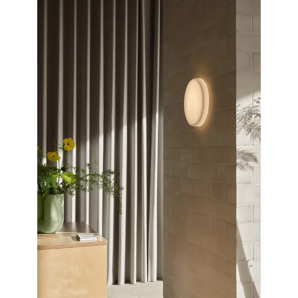 Looped Wall/ Ceiling Light IP44 White