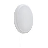 Lámpara de Techo Looped Regulable con Interruptor IP44 Blanco