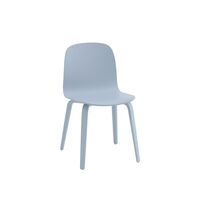 Visu Spisebordsstol Med Træ Base Light Blue