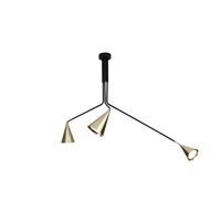 Gordon 561.13ABC Loftlampe Mat Sort/Børstet Messing