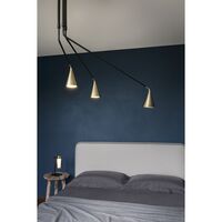 Gordon 561.13ABC Loftlampe Mat Sort/Børstet Messing