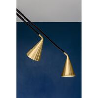 Gordon 561.13ABC Loftlampe Mat Sort/Børstet Messing