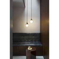 Nabila 552.22L Pendant Black/ Brushed Brass/ Clear Glass