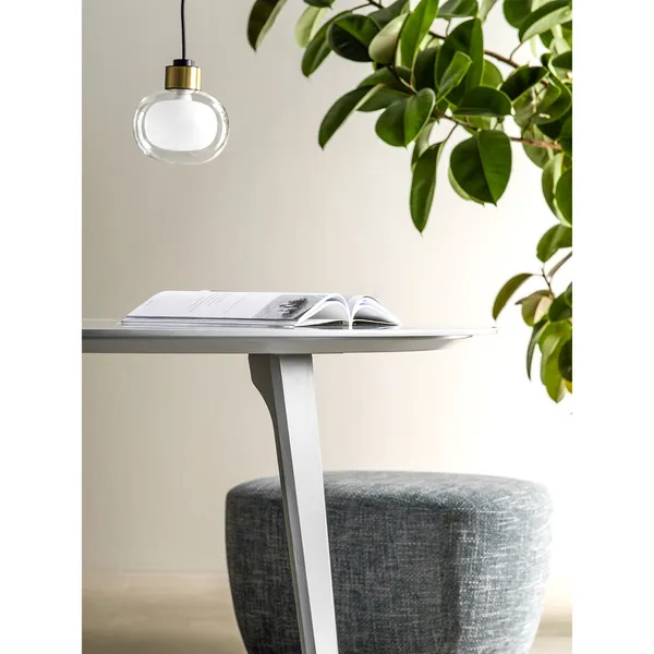 Nabila 552.22L Pendel Sort/Børstet Messing/Klar Glas