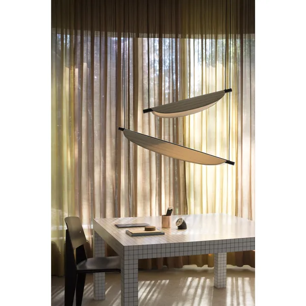 Thula 562.21 Pendel Beige/Nikkel/Beige Læder