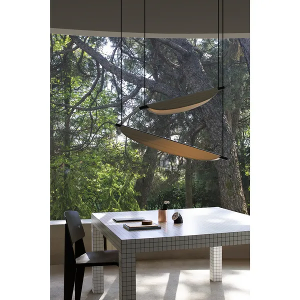 Thula 562.23 Hanglamp Beige/ Wit Eikenhout