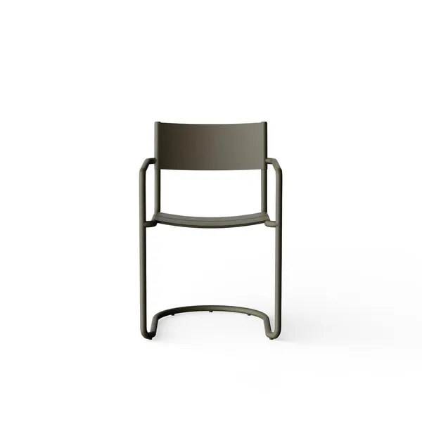 Sine Dining Chair with Armrests Dark Green