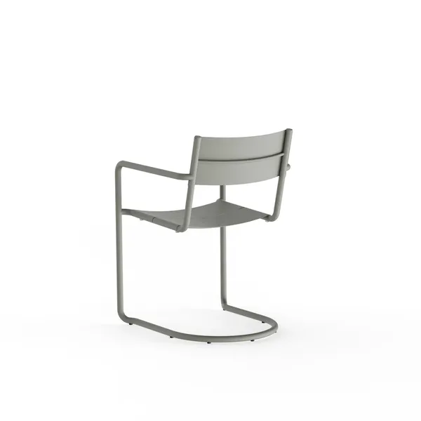 Sine Dining Chair with Armrests Gray