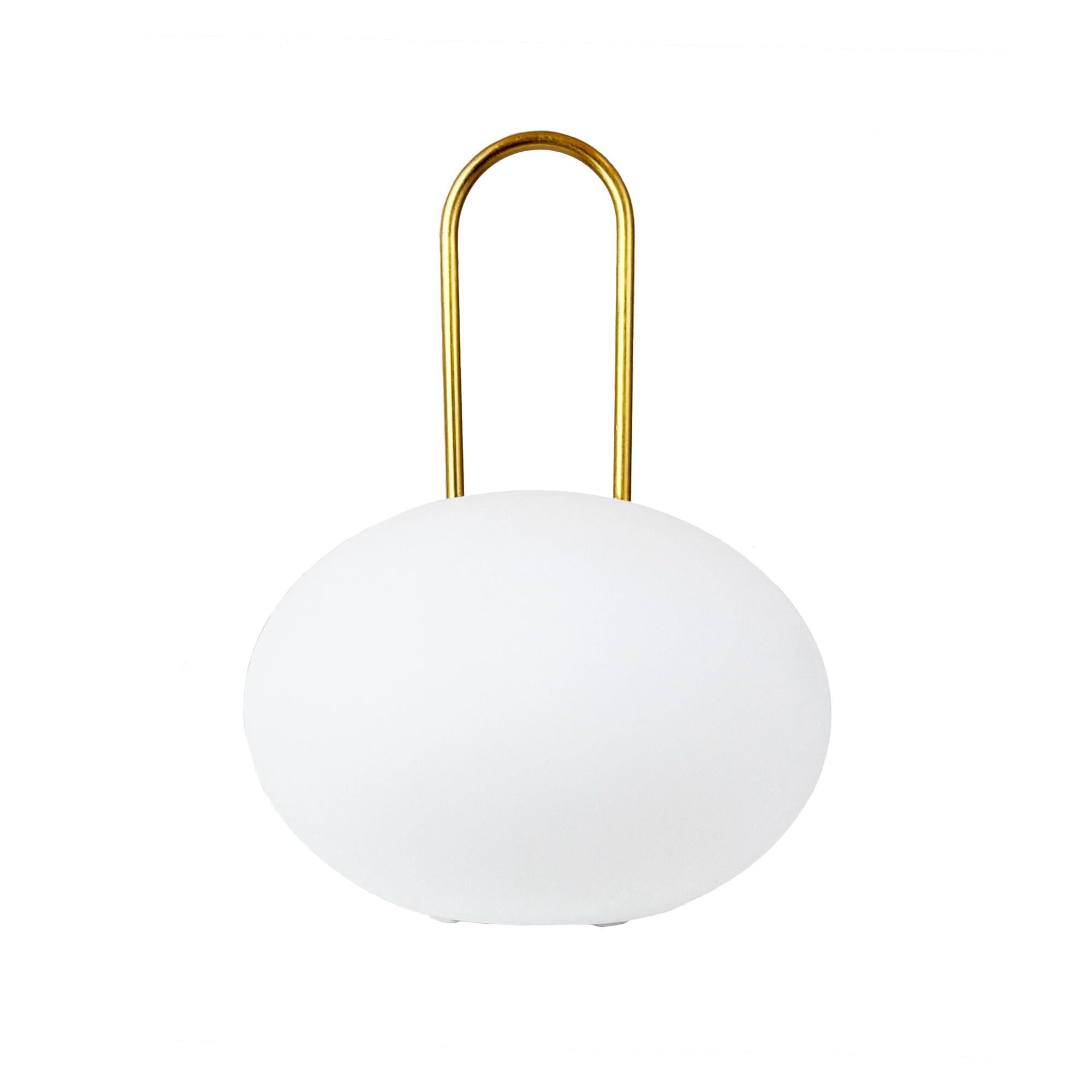 Ellipse Lykta LED Vit/ M&auml;ssing