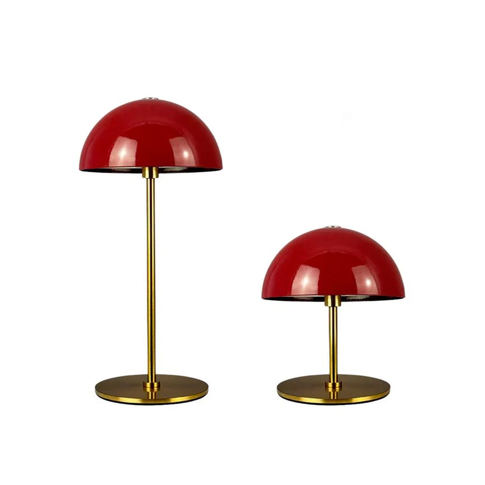 ALONG Mini Bordslampa LED 2 st M&ouml;rkr&ouml;d/ M&auml;ssing