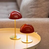 ALONG Mini Table lamp LED 2 pcs Dark Red/ Brass