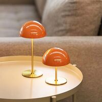 ALONG Mini Tischlampe LED, 2 Stück , Orange/ Messing