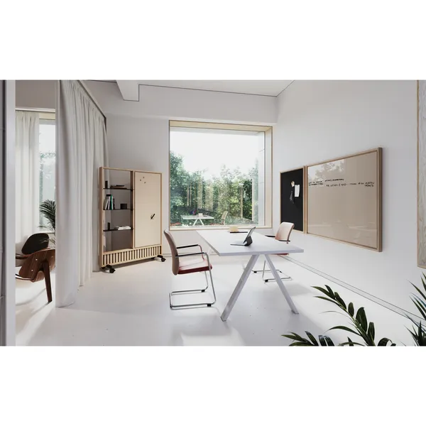 Dynamic Flex Wall Frame For Whiteboard 100x200 Matt Oak