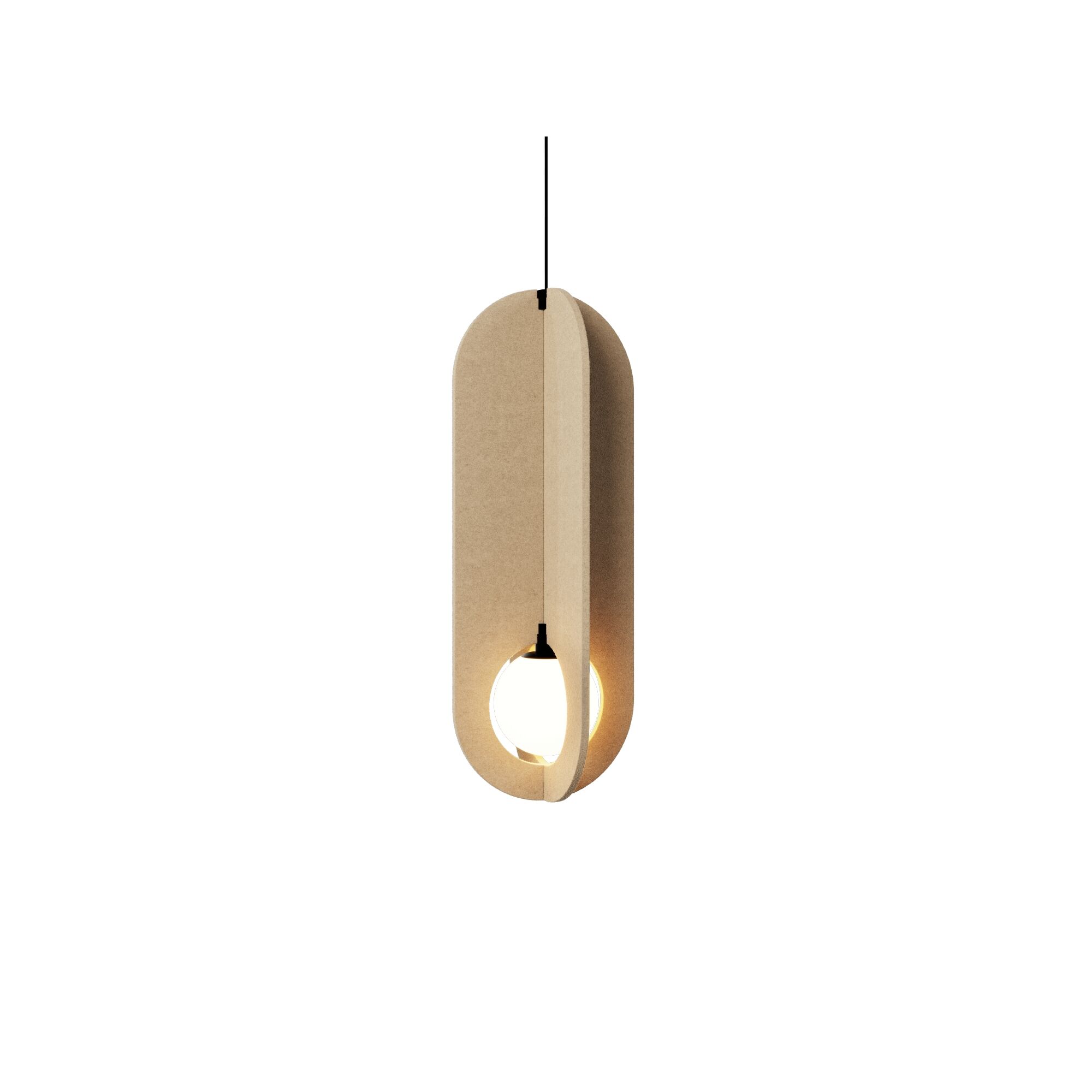 Wever & Ducr SOLLI COCOON 1.0 Pendel Felt Limestone