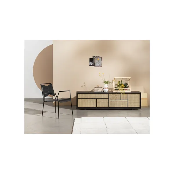 Air Side Table Low Dark Oak