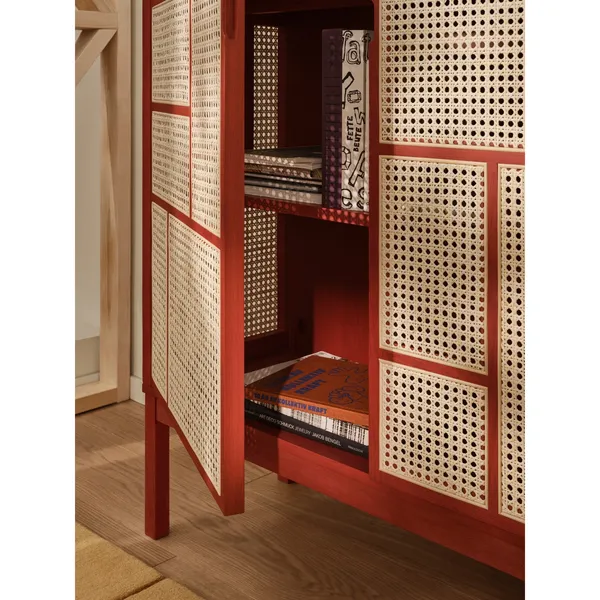 Air Side Table with Legs Red