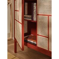 Air Side Table with Legs Red