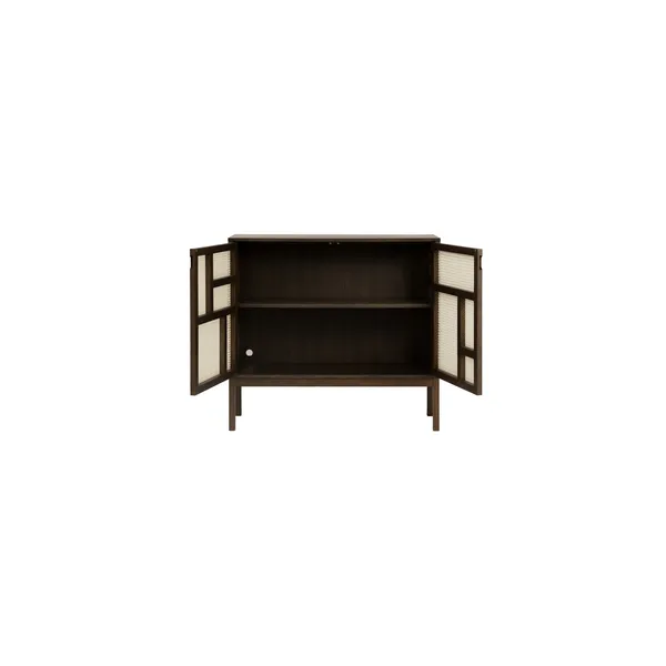 Air Side Table with Legs Dark Oak