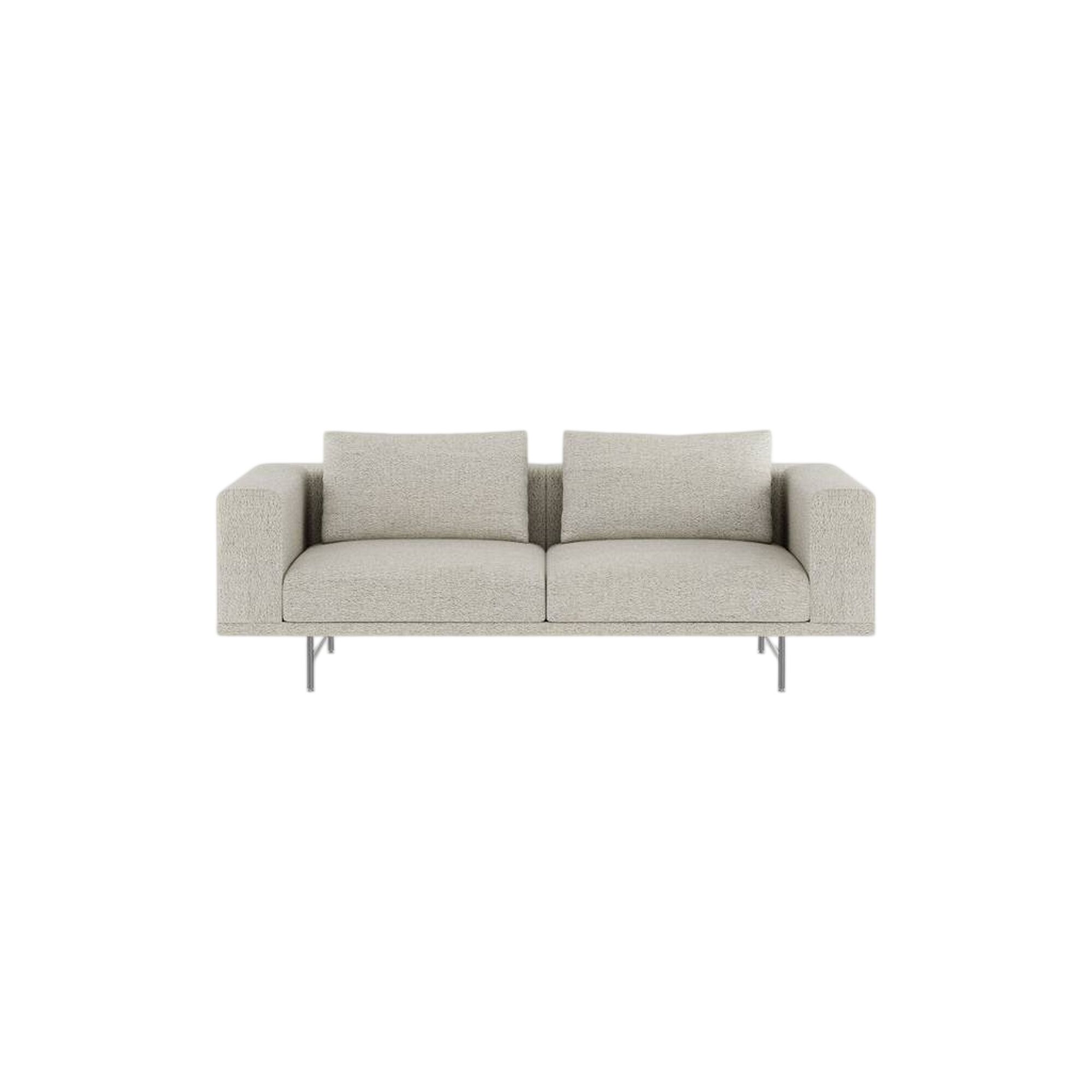 Loft 2-Personers Sofa Bark Off White/Lysegr/Rustfri Stl