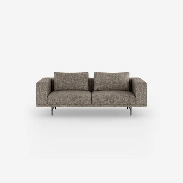 Loft 2-Person Sofa Bark Umber/ Off White/ Black