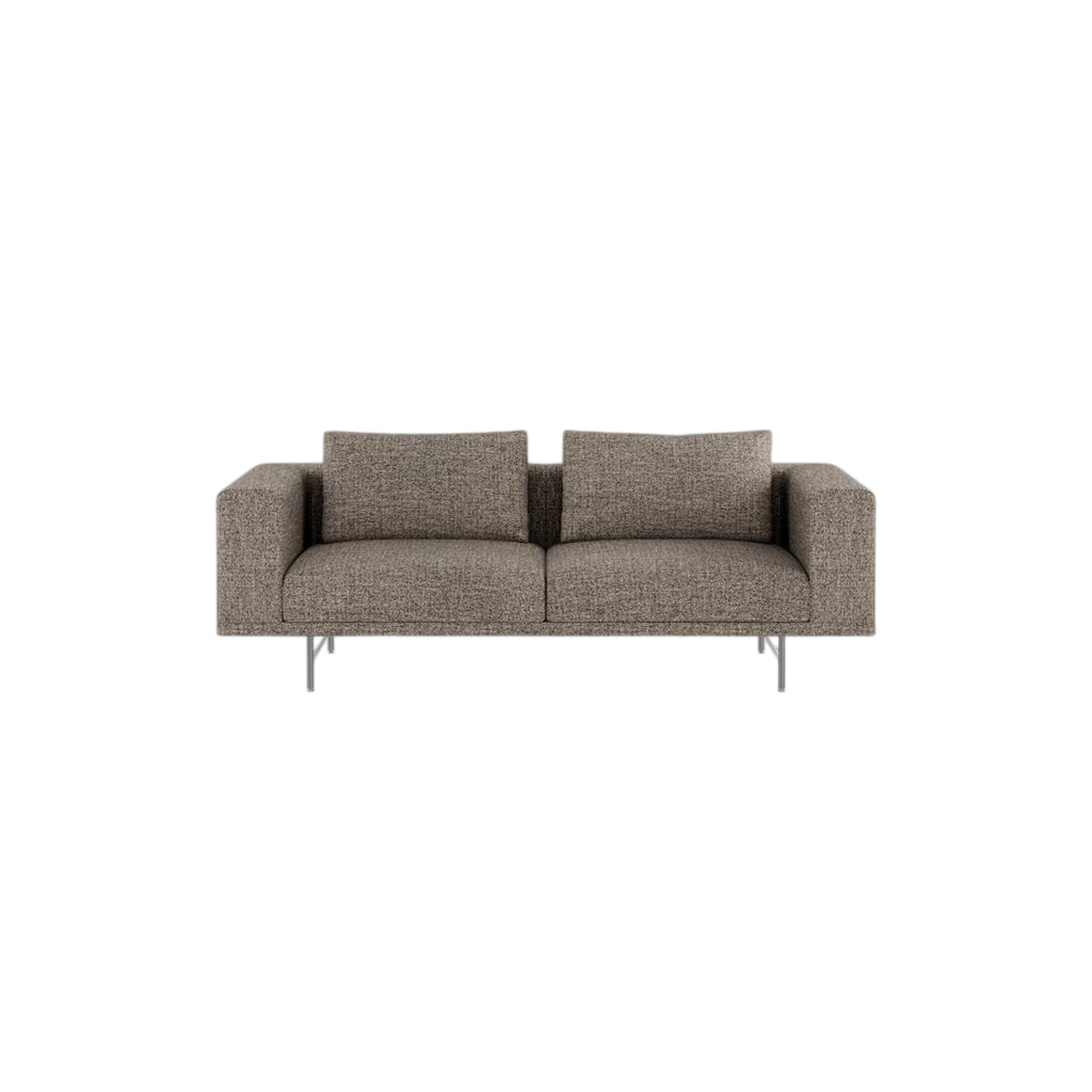 Loft 2-Personers Sofa Bark Umber/Off White/Rustfri Stl
