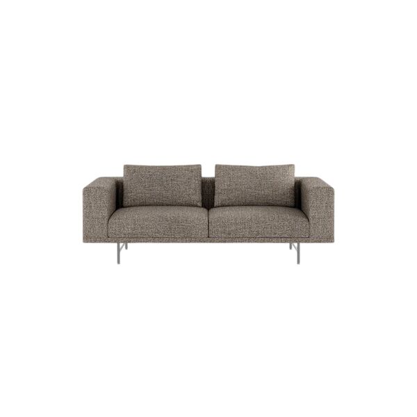 Loft 2-Personers Sofa Bark Umber/Off White/Rustfri Stål