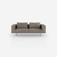 Loft 2-Personers Sofa Bark Umber/Off White/Rustfri Stål