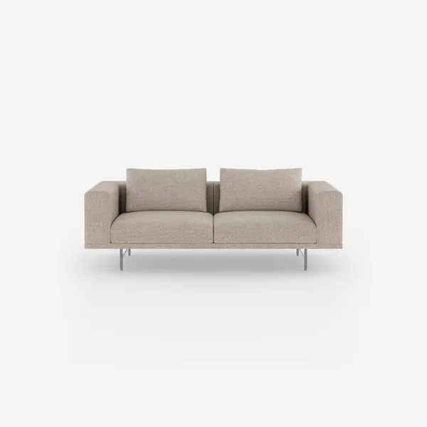 Loft 2-Personers Sofa Brook Beige/Kastajne/Rustfri Stål
