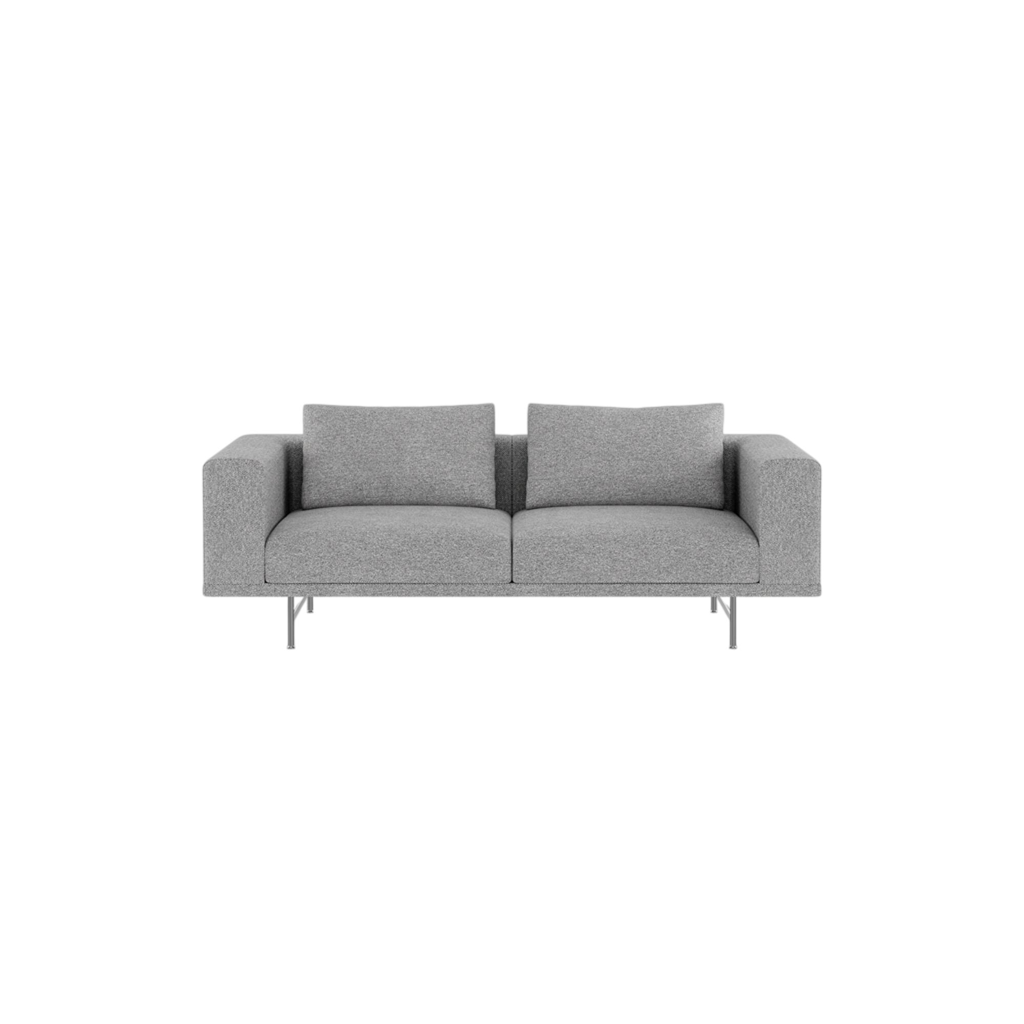 Loft 2-personers Sofa Brook Gråmelert/rustfritt Stål