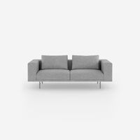 Loft 2-Personers Sofa Brook Grey Melange/Rustfri Stål