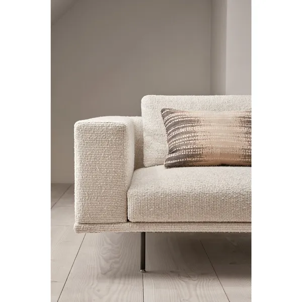 Loft 2-seters Sofa Bølget Off White/ Lysegrå/ Sort