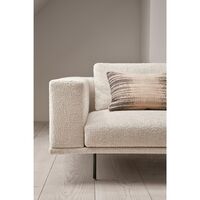 Loft 2-seters Sofa Bølget Off White/ Lysegrå/ Sort