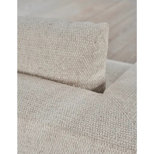 Loft 2-seters Sofa Bølget Off White/ Lysegrå/ Rustfritt Stål