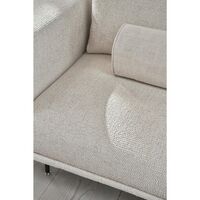Loft 2-seters Sofa Bølget Off White/ Lysegrå/ Rustfritt Stål