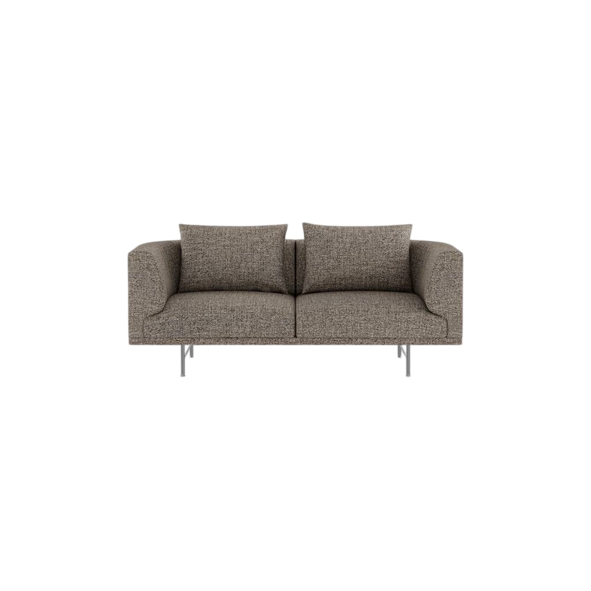 Chimney 2-Personers Sofa Bark Umber/Off White/Rustfri Stl