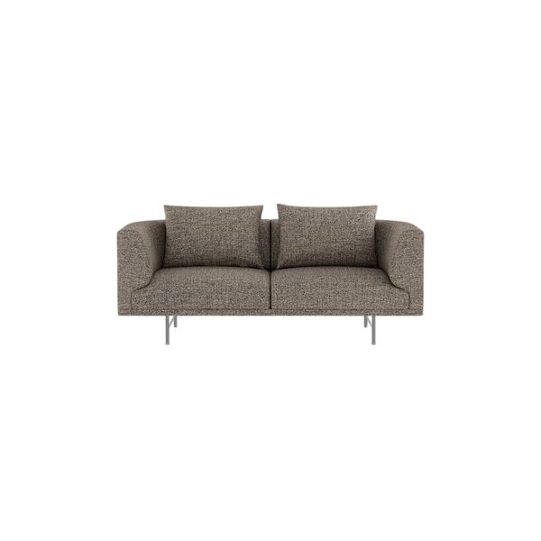 Chimney 2-Personers Sofa Bark Umber/Off White/Rustfri Stål
