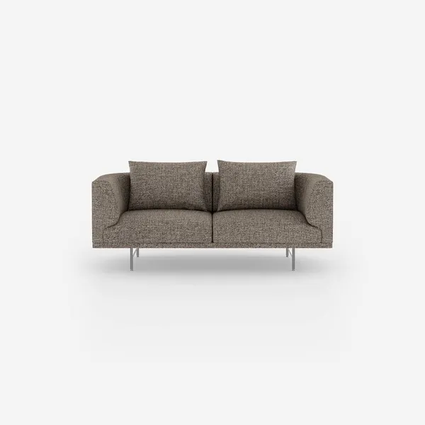 Chimney 2-Personers Sofa Bark Umber/Off White/Rustfri Stål