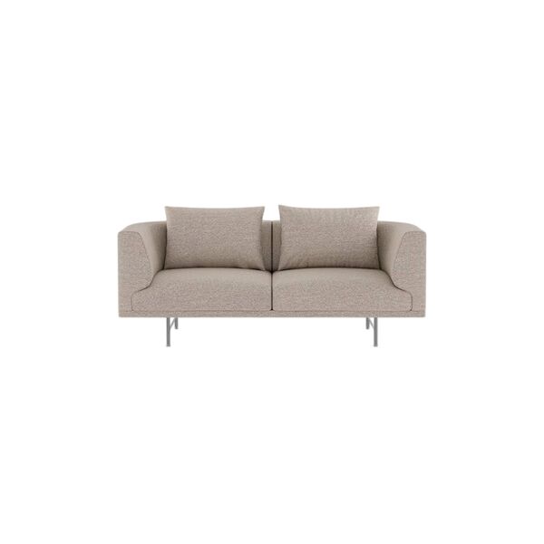 Divano A 2 Posti Chimney Brook Beige/ Castagna/Acciaio Inossidabile