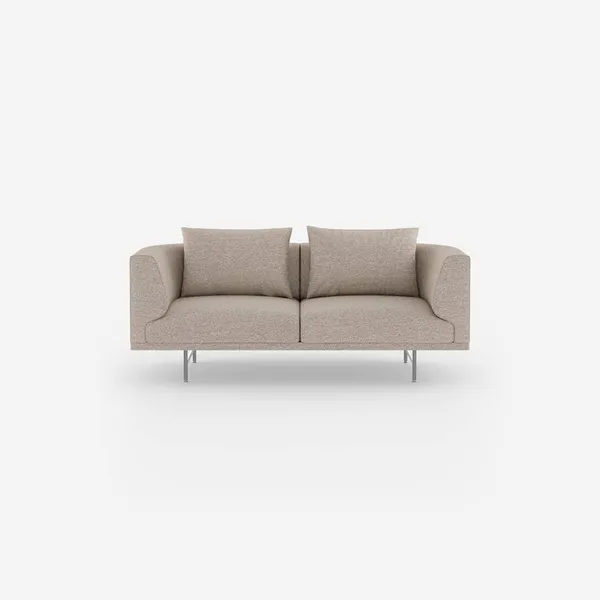 Chimney 2-Personers Sofa Brook Beige/Kastajne/Rustfri Stål