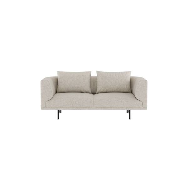 Divano Chimney Per 2 Persone, Bianco Sporco sporco/Grigio Chiaro/ Nero