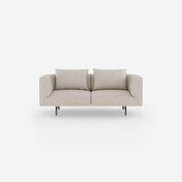 Chimney 2-Person Sofa Wavy Off White/ Light Gray/ Black