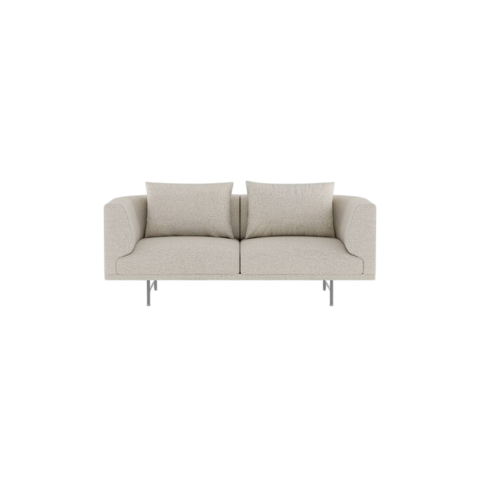 Chimney 2-Personers Sofa Wavy Off White/Lysegr/Rustfri Stl
