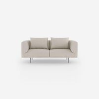 Chimney 2-seters Sofa Bølget Off White/ Lysegrå/ Rustfritt Stål