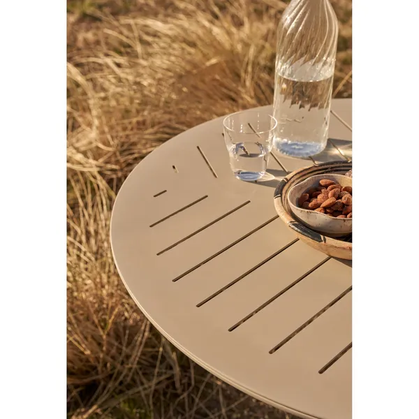 717 Open-Air Café Table Light Gray/ Aluminum