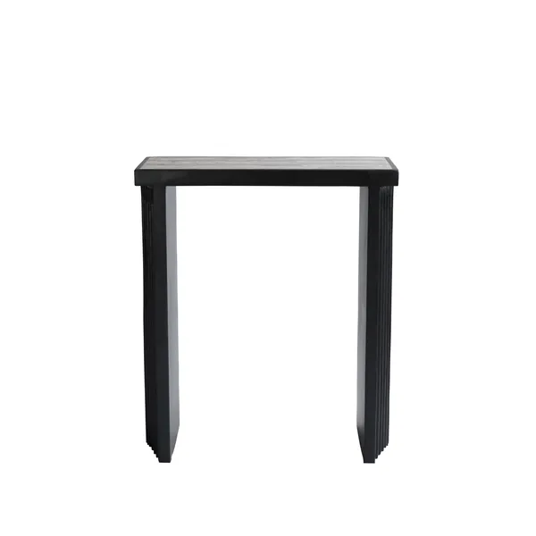 Arc Console Table Silver Travertine