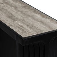 Arc Console Table Silver Travertine