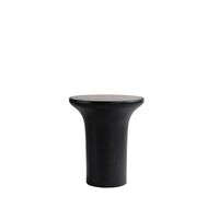 Trumpet Side Table High Silver Travertine