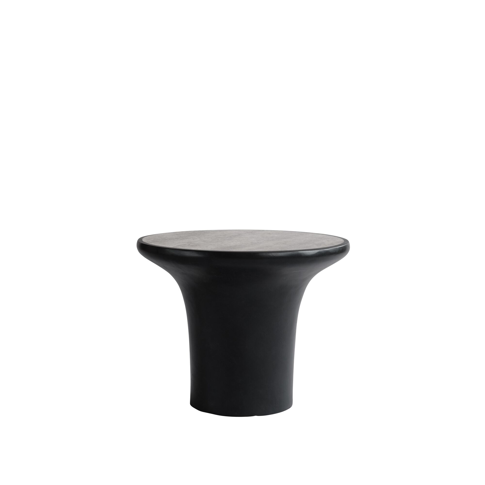 Trumpet Sidebord Lavt Sølv Travertin