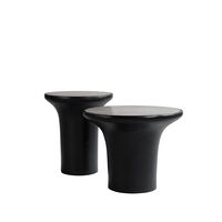 Table D'appoint Trompette , Basse, en Travertin Argent